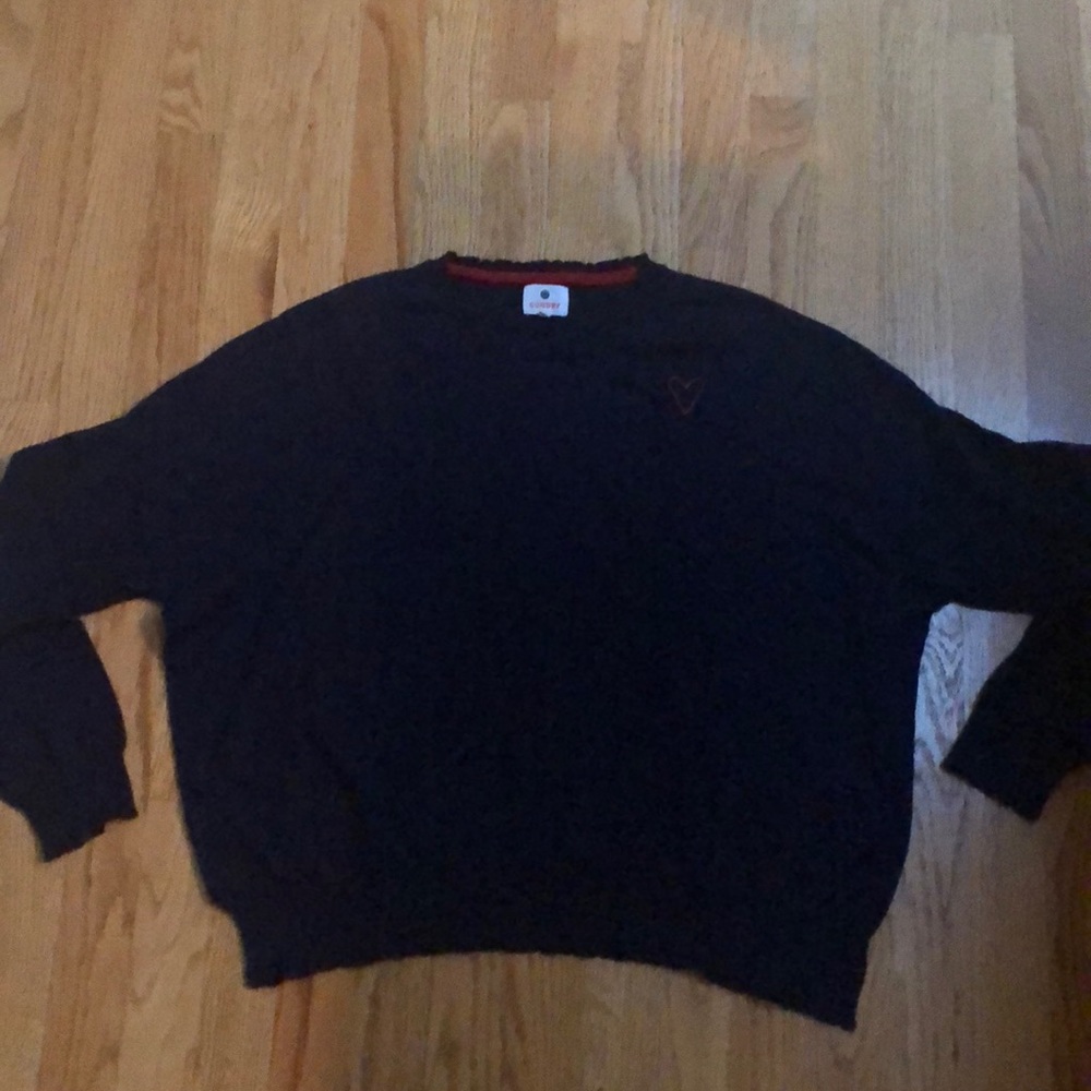 Sunset crewneck cashmere - with heart! Size 1.